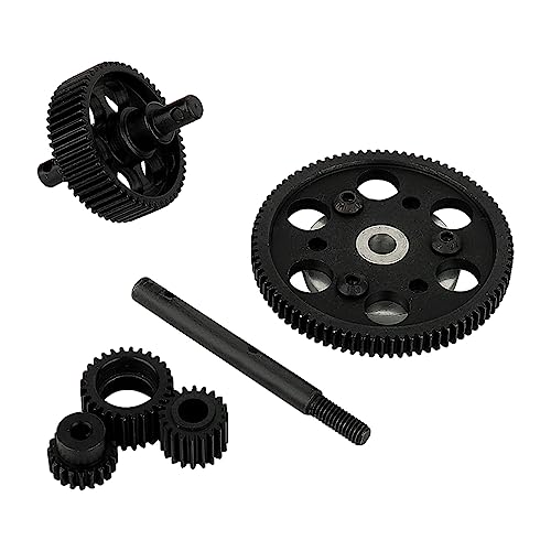 RC Car Transmission All Metal Internal Gears Set with Motor Gear for 1/10 RC Crawler Axial SCX10 Gearbox Upgrade Parts