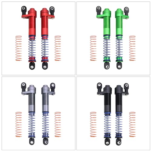 1/10 Metal Adjustable Shock Absorbers Oil Damper 80-100mm for RC Crawler Car Axial SCX10 90046 Capra TRX4 Redcat Gen8 Upgrade (Red 2Pcs) - color: Red 2Pcs