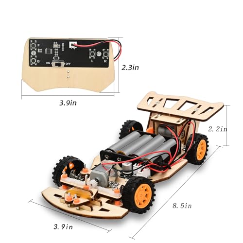 Self-Centering Steering Remote Control Car,STEM Projects for Kids Ages 8-12,Engineering kit, DIY rc car kit, STEM Kits for Kids Ages 8-12
