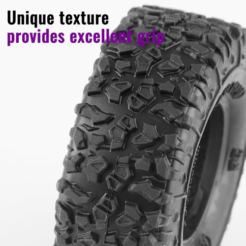 GLOBACT 1.3 Beadlock Wheel Tires -3.75mm for SCX24 AX24 TRX4M 1/18 1/24, PL - color: Purple