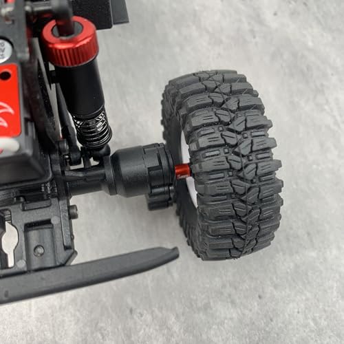RCHUBAM 2PCS Steel Portal Stub Axle for 1/18 Redcat Ascent-18 Upgrade Part | 1 Pairs Stock Size/+5mm/+10mm Portal Stub Axle,RC Rock Crawler Car Upgrade - style: +5mm CVD Stub Shaft