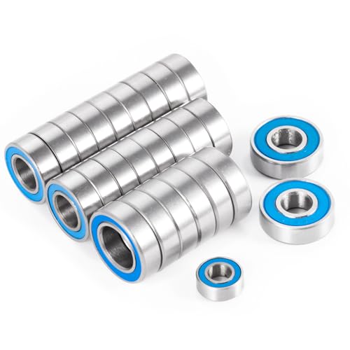26Pcs Sealed Bearing Kit for Losi 1/10 LMT 4x4 Son-uva Grave Digger | Digger RTR Upgrade Parts Steel RC Complete Wheel Hubs Kits
