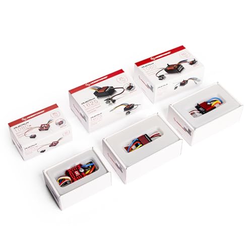 WP 1625 Waterproof Brushed ESC 25A 2-3S LiPo Electronic Speed Controller with Dirtproof Switch TAMlYA Plug for 1/16 & 1/18 Scale RC Cars, Trucks, Crawlers