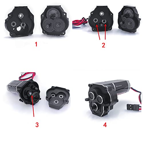 Aluminum Transmission Case 16.6:1 Gearbox with Gear for 1/18 TRX4M | RC Crawler Car Upgrade Parts Accessories