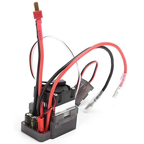 VGEBY RC Brushed ESC, High Voltage Version 320A Two‑Way Brush ESC with Brake Cooling Fan for Vehicle Ship Model Brushed Esc 12V Brushed Esc 3S-6S Brushed Esc 1/8
