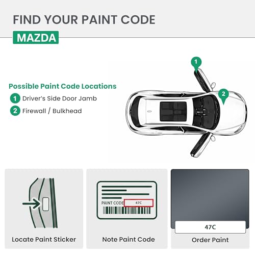ERA Paints - 47C - Polymetal Gray Metallic for MAZDA Exact OEM Color Match Automotive Touch Up Paint for Cars - Scratch & Chip Repair for Metal & Plastic - Basic Kit - Made in USA - style: Jar - Basic Kit