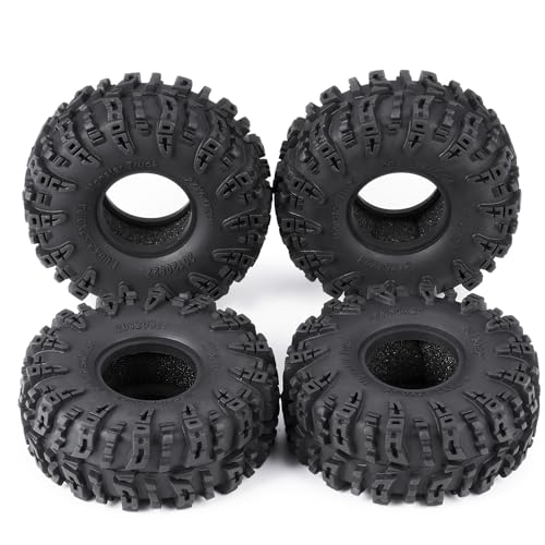 RCLIONS 1.0 Crawler Tires Multi Terrain Pin Rubber Wheel Tyre for 1/18th TRX4M 1/24th SCX24 RC Truck Buggu Car Upgrade Parts