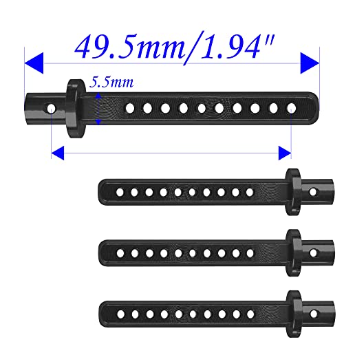 4Pcs Aluminum Alloy RC Car Body Posts Mount Holder Column 49.5mm Compatible with Axial SCX10 90046 90047 RC4WD D90 1/10 RC Rock Crawler (Black) - color: Black