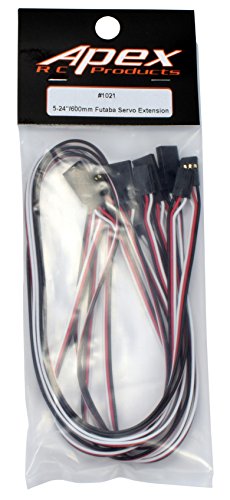 Futaba Style 24" / 600mm Servo Extension - 5 Pack #1021