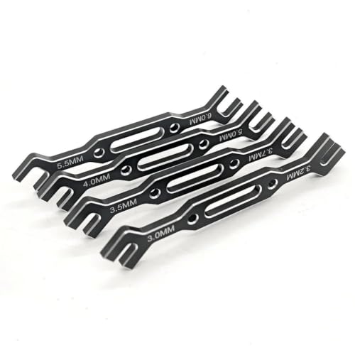 Wrench Turnbuckle Repair Tools Metal for Tuner Header Gap 1/10 RC Car Upgrades Parts Spare Toy Models Accessories - color: Black