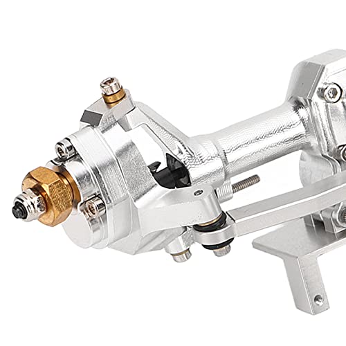RiToEasysports SCX24 Portal Axle Upgrade Kit, CNC Machined Aluminum Alloy Front Rear Axle Assembly with Hardened Steel Gears for Axial 1/24 RC Crawler Car, Silver - color: Silver
