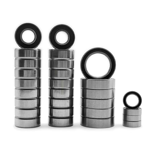 Complete Ball Bearings Kit 28Pcs Compatible with Axial 1/10 Yeti 4WD Rock Racer Brushless RTR AXID9026 Rc Car Part