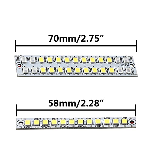 RC LED Light 70mm 58mm Highlight Waterproof Front Rear Bumper Led Strip Compatible with Traxxas MAXX 1/10 RC Crawler Car Upgrade Part