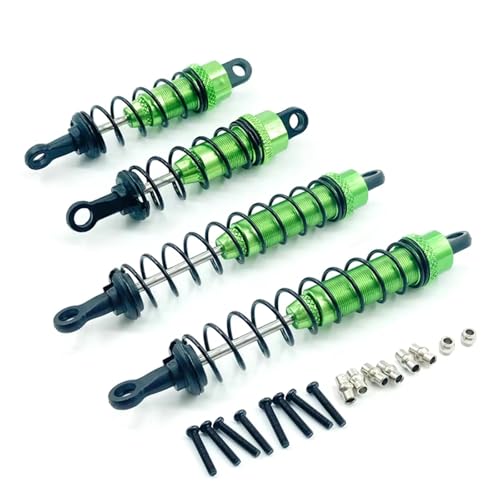 RC Cars Spare Parts Compatible with WLtoys 12428 12423 1/12 RC Car Track Short for Range Truck Parts 1 Set Aluminum Front and Rear Shock Absorber 0016 0017(Green) - color: Green