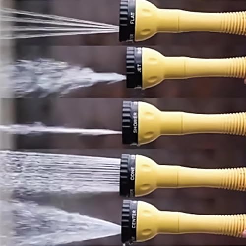 Car Wash Brush with Long Handle,Auto Rotating Car Wash Brush Cleaning Kit 360° Spin Car Mop with Pressure Washer Gun and Hose Nozzle for Cars RV Truck Yards Gardens etc