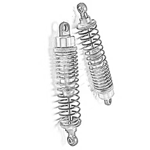 Rc Dampers Spare Parts Compatible with HSP for Buggy 1/10 RC Car Upgrade Replacement Accessories Parts 2Pcs Aluminum Oil Filled Shock Absorber
