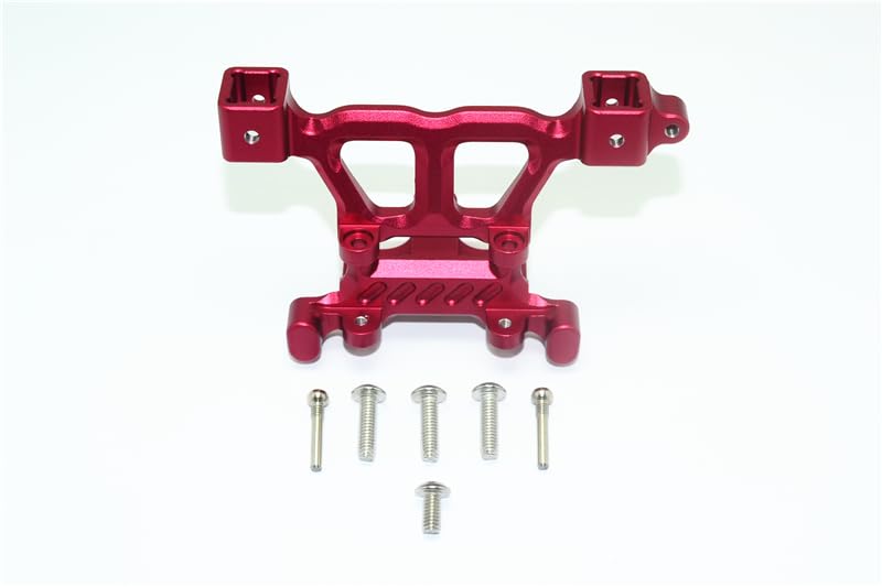 GPM For Traxxas Revo, Revo 3.3 Upgrade Parts Aluminum Rear Body Posts Mount with Screws - 1Pc Set Red