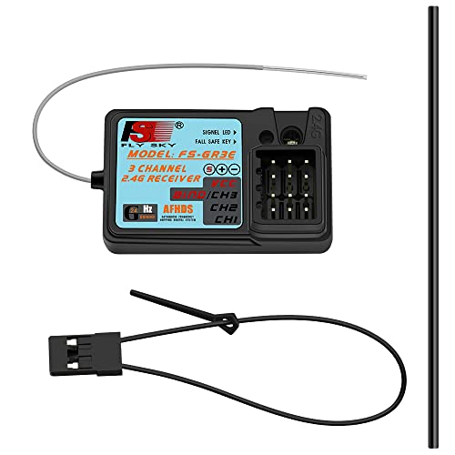 Flysky GR3E Receiver Waterproof 2.4G 3CH for FS-GT2 GT2B GT3B GT3C IT4S - size: 1 Pc