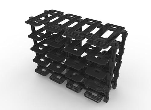 Modular Rack for LEGO Speed Champions (5 high x 4 wide) | Racing Garage Inspired Design - The display system that grows with your collection - size: 5 high x 4 wide