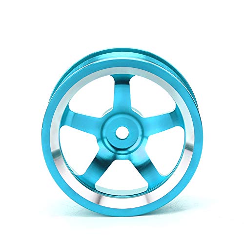4 Pcs RC Wheel Hub, Aluminum Alloy Wheel Hub Accessory RC Parts Wheels Upgrade Parts Fit for HSP 94123 Touring Drift Car - color: Blue