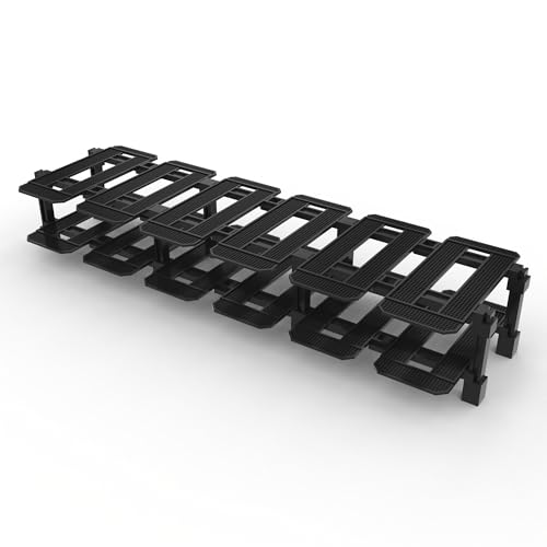 Modular Rack for LEGO Speed Champions (2 high x 6 wide (12 Car)) | Racing Garage Inspired Design - The display system that grows with your collection - size: 2 high x 6 wide (12 Car)