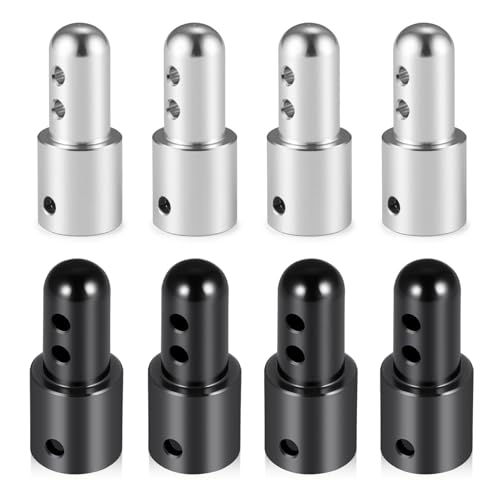 RCHUBAM 4PCS Body Posts with Pins for MJX Hyper Go 14210 14209 14301 14302 | Aluminum Front & Rear Body Posts,RC Upgrade Parts,2 Color - color: Black
