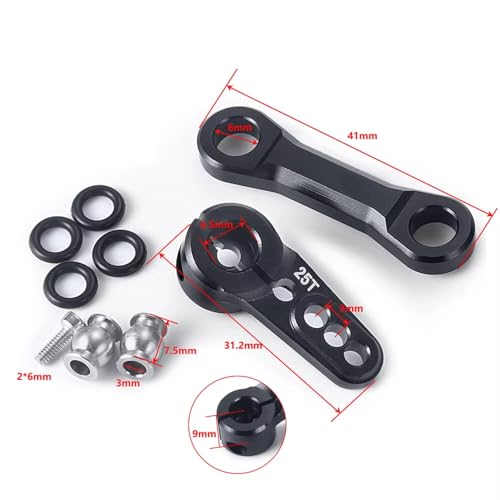 Rc Parts For Kraton 1/8 Aluminum Alloy 25T Servo Arm Steering Linkage Link Rod Set RC Car For Buggy Truck Model Upgrade Parts