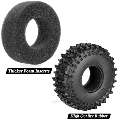 1.0 Beadlock Dually Wheels and Tires for 1/24 1/18 RC Crawler Car SCX24 TRX4M,Soft Mud Tires 1.0 Beadlock Tires Set Brass 1.0 Beadlock Wheels Double Wheels,4pcs,Style2 - style: Style2(4pcs)