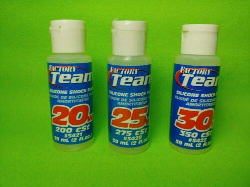 TEAM ASSOCIATED 20 25 30 WEIGHT SILICONE SHOCK OIL FLUID ARRMA arrma rc10 losi INCLUDES CHICAGOLAND RC COUPON