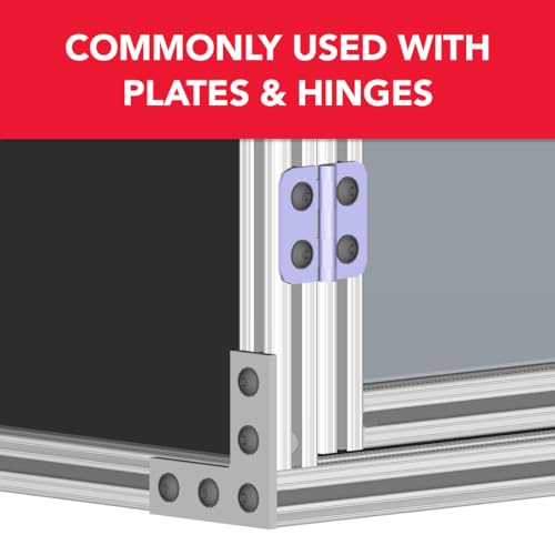 8020, 14131, 15 40 45 Series Steel M8 Slide-in Economy T Nuts Hardware Block Nuts for 1.5", 40mm, and 45mm Series Aluminum Extrusions 80/20 Profiles (25 Pack)