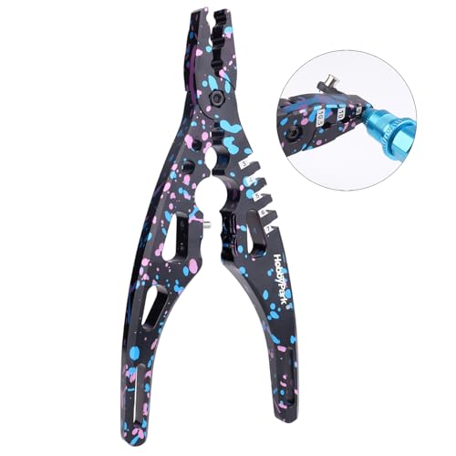 HobbyPark Multi-Function RC Shock Pliers Tool RC Shock Shaft & Tie Rod Clamp, Ball Link Remover for 1/8 1/10 RC Car Truck Crawler Buggy Drift (Graffiti Splash) - color: Graffiti Splash