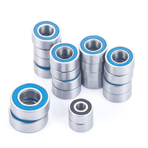 20Pcs Metal Ball Bearings Rubber Ring Axle Bearing for Axial SCX24 | 1/24 RC Crawler Car Upgrades Parts Accessories
