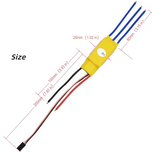 High-Power Brushless Motor High Speed Electronic Speed Controller ESC 40A for RC Plane Helicopter