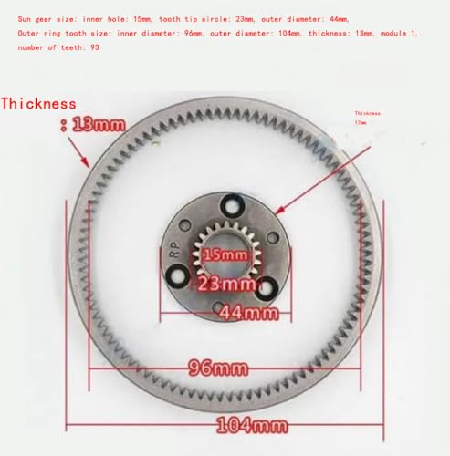 Gearbox Planetary Gear Set. Module 1- (Steel Teeth). 1pcs/lot