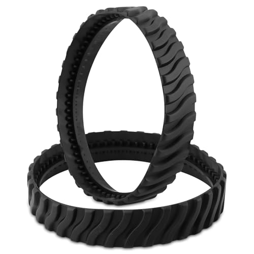 2 Pack R0526100 Pool Cleaner Tire Tracks, Replacement for Zodiac MX6 MX8 Elite & MX6/MX8 Pool Cleaners, Heavy Duty Non-Slip Rubber Wheel Belts