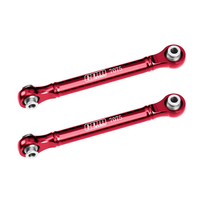 GPM Upgrades Aluminum 7075 Front Steering Link Rod for 1/8 Mojave 4X4 4S Blx Desert Truck Rtr-Ara4404T1/T2 (red) - color: Red