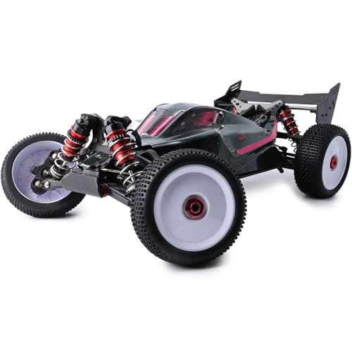 Preglued 17mm Hex RC Buggy Truggy Wheels and Tires 1/8 Scale RC Pin Tires Wheels for 1/8 Arrma Typhon 6S 3S Losi TLR 8IGHT X/E 2.0 XT/XTE Traxxas Team Associated HPI RC Off-Road Tyres (White) - color: White