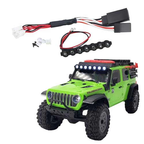 for Axial SCX30 1/30 RC Crawler 7-LED Light Bar, Warm & Cool White, Upgrade Lights Accessories Parts (Cool White Light) - color: cool white light