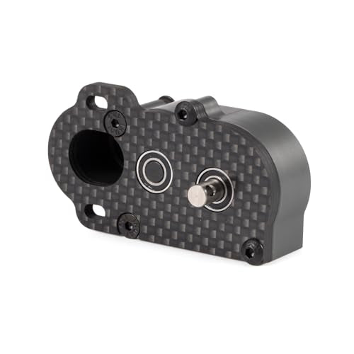 1/10 LCG Transmission NOD Tiny Gearbox with Adapter Plate, Gray | 4:1 Low Gear Ratio, with 48P 44T Spur Gear, Fits Straight Axle Axial AR44 AR45 AR60 Enduro Vanquish F9 F10 - color: Gray