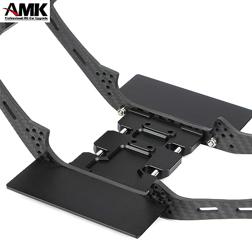 AMK Carbon Fiber SCX10 Chaissis Frame Rails DIY 313mm Wheelbass 1/10 RC Crawler Body LCG Builder Kit with Servo Mount Axial SCX10 I II Upgrades (5 in 1) - color: 5 in 1