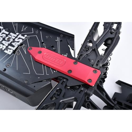 Aluminum 7075-T6 Alloy Front and Rear Chassis Brace for Arrma 1:8 Notorious 6S V6 / Outcast 6S Stunt Truck Upgrades - Silver