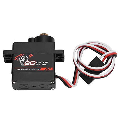 ZJchao Servo Motor, RC Servo 9g Metal Gear Digital Servo Mini Servo Steering Gear Metal Gear Micro Fit for 1/24 RC Fixed Wing Duct Plane Car Boat