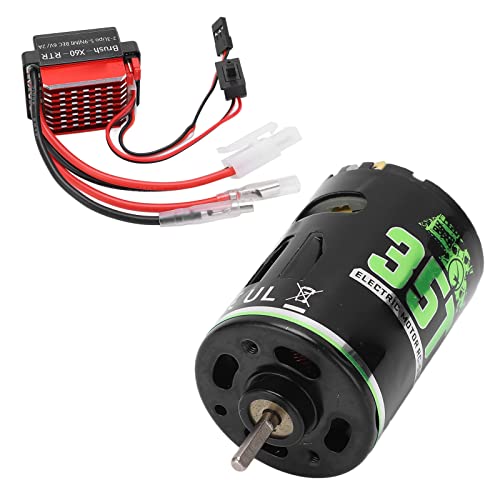 RC Brushed Motor,High Torque Low Noise Dual Mode 540 Motor 360A ESC for 1/10 Scale Off-Road Trucks SUVs Crawlers - size: 35T