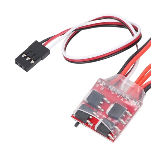 5Pcs 30A Brushed ESC with Brake, Dual Way Micro Speed Controller UBEC 5.7V 1A Forward Reverse 40A Peak ESC for 1/16 1/18 1/24 RC Car Boat Tank