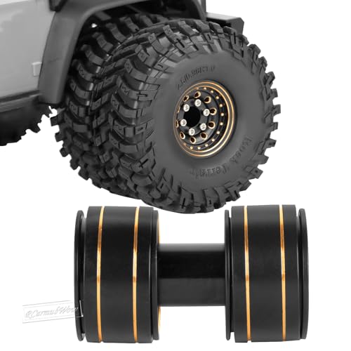 1.0" Beadlock Dually Wheel for 1/18 Trx4m,1/24 SCX24 RC Crawler Car,Brass 1.0 Beadlock Wheels Rims RC 1.0 Wheels Set,4pcs
