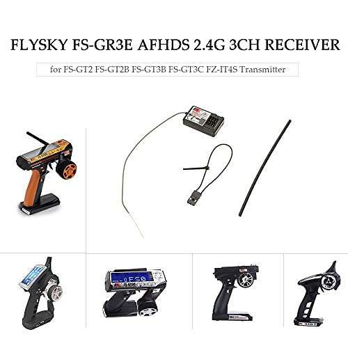 Flysky Receiver FS-GR3E AFHDS Long Range 3CH 2.4GHz Receiver for FS-GT2 FS-GT2B FS-GT3B FS-GT3C FS-IT4S Transmitter RC Car Boat (1 Pc) | AFHDS Long Range 2.4G 3CH Receiver Surface Receiver Fits RC Car RC Boat - size: 1 Pc