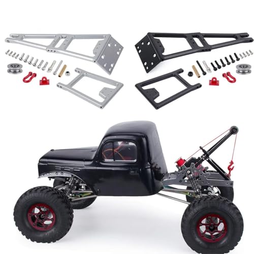 RC Winch/Servo Rescue Tow Truck Crane Arm Wrecker DIY Tool 1/10 RC Crawler Car Axial SCX10 D90 TRX4 Capra LCG Chassis Part (B Tow Truck Kit) - color: B Tow Truck Kit