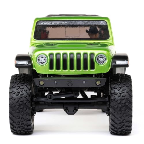 Axial SCX24 Jeep Gladiator RC Truck 4WD Rock Crawler Green AXI00005V2T3 | Brushed, RTR Ready-To-Run, Nothing Needed to Complete - color: Green