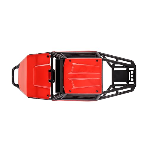 INJORA Nylon Rock Buggy Roll Cage Body Shell Chassis Kit for SCX10 II 90046 UTB10 1/10 RC Crawler Upgrade Parts (Red) - color: Red