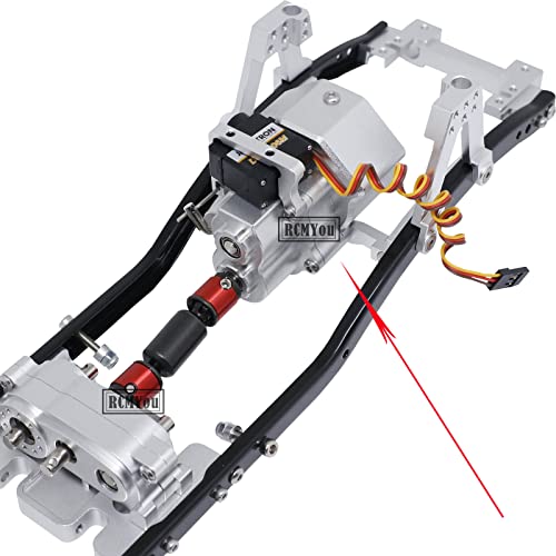 RC Gearbox for 1/10 RC Crawler Car SCX10 90046,Metal Chassis Frame Prefixal Shiftable Gearbox Upgrade Parts Hops Up,Upgrade 2022,More Durable,Two Speed Modes